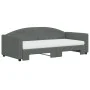 Sofá cama nido con colchón tela gris oscuro 90x190 cm de vidaXL, Camas y somieres - Ref: Foro24-3197217, Precio: 414,78 €, De...