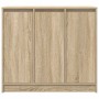 Aparador roble Sonoma 85x34x76 cm madera de ingeniería
