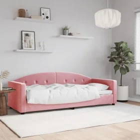 Rosafarbenes Samtschlafsofa 80x200 cm von vidaXL, Betten und Lattenroste - Ref: Foro24-354132, Preis: 182,30 €, Rabatt: %