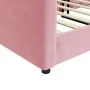 Sofá cama terciopelo rosa 80x200 cm de vidaXL, Camas y somieres - Ref: Foro24-354132, Precio: 179,96 €, Descuento: %