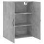 Concrete gray engineered wood wall cabinet 69.5x34x90 cm by vidaXL, Sideboards - Ref: Foro24-834982, Price: 87,05 €, Discount: %