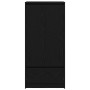 Armario con cajón de roble negro 55,5x34x119,5 cm