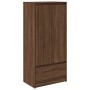Armario con cajón de roble marrón 55,5x34x119,5 cm en Aparadores | Comprar online en Foro24
