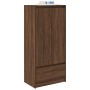 Armario con cajón de roble marrón 55,5x34x119,5 cm en Aparadores | Comprar online en Foro24