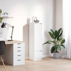 Aparador alto blanco 29,5x34x119,5 cm madera de ingeniería