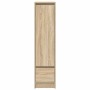 Aparador alto roble Sonoma 29,5x34x119,5cm madera de ingeniería