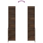 Aparador alto roble marrón 37,5x35x180 cm madera de ingeniería