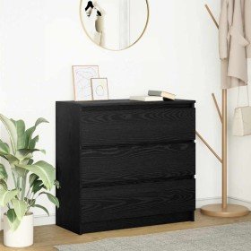 Aparador de madera de roble negro 80x35x76 cm en Aparadores | Comprar online en Foro24