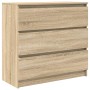 Aparador de roble Sonoma 80x35x76 cm de madera de ingeniería en Aparadores | Comprar online en Foro24