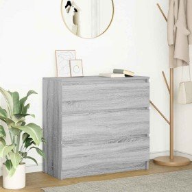 Aparador de madera de ingeniería Sonoma gris 80x35x76 cm en Aparadores | Comprar online en Foro24