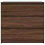 Aparador roble marrón 80x35x76 cm madera de ingeniería