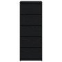 Aparador con cajones roble negro 37,5x35x99cm madera ingeniería