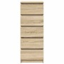 Aparador con cajones roble Sonoma 37,5x35x99 cm