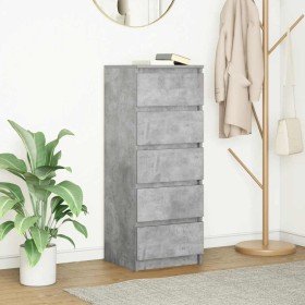 Aparador con cajones gris hormigón 37,5x35x99 cm en Aparadores | Comprar online en Foro24