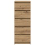 Aparador con cajones roble artesanal 37,5x35x99 cm