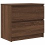 Mueble para TV madera contrachapada marrón roble 60x35x54 cm