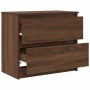 Mueble para TV madera contrachapada marrón roble 60x35x54 cm