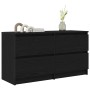 Mueble para TV madera contrachapada negro 100x35x54 cm