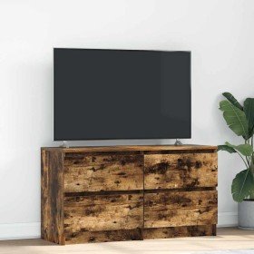 Mueble de TV madera de ingeniería roble ahumado 100x35x54 cm en Muebles TV | Comprar online en Foro24