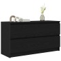 Mueble para TV madera contrachapada negro 100x35x54 cm