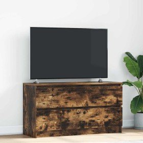 Mueble de TV madera de ingeniería roble ahumado 100x35x54 cm en Muebles TV | Comprar online en Foro24
