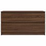 Mueble para TV madera contrachapada marrón roble 100x35x54 cm