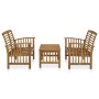 3-teiliges Gartenmöbel-Set aus massivem Akazienholz von vidaXL, Gartensets - Ref: Foro24-3057972, Preis: 306,14 €, Rabatt: %