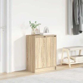 Zapatero roble Sonoma 57x34x76 cm Madera de ingeniería en Zapateros y organizadores de calzado | Comprar online en Foro24