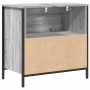 Mueble de baño con lavabo y cajones gris Sonoma 60x34,5x60 cm