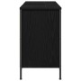 Mueble de lavabo con cajones roble negro 90x34,5x60 cm
