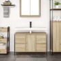 Mueble de lavabo con cajones roble Sonoma 90x34,5x60 cm