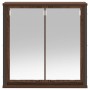 Mueble de baño de pared con espejo roble marrón 60x21x60 cm