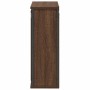 Mueble de baño de pared con espejo roble marrón 50x21x60 cm