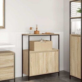 Mueble de baño con estantes roble Sonoma 76,5x35x95 cm
