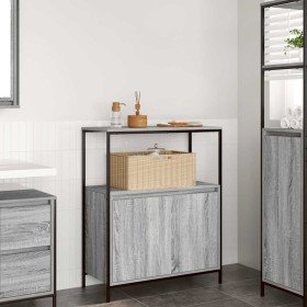 Mueble de baño con estantes gris Sonoma 76,5x35x95 cm en Tocadores de baño | Comprar online en Foro24