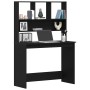 Escritorio con estantes contrachapada roble negro 102x45x148cm