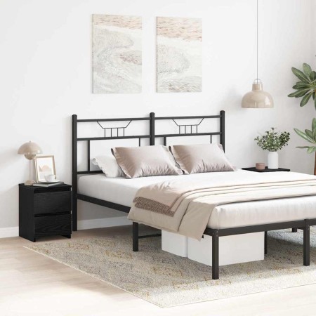 Armario de Noche con cajón 2 pcs Roble negro 30 x 30 x 40 cm