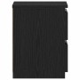 Armario de Noche con cajón 2 pcs Roble negro 30 x 30 x 40 cm
