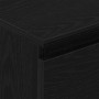 Aparador de roble negro 60x35x98,5 cm madera de ingeniería