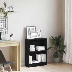 Gabinete de Libros Negro 60 x 24 x 76 cm Madera contrachapada en Librerías y estanterías | Comprar online en Foro24