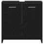 Mueble de baño para lavabo de madera de roble negro 60x33x60 cm