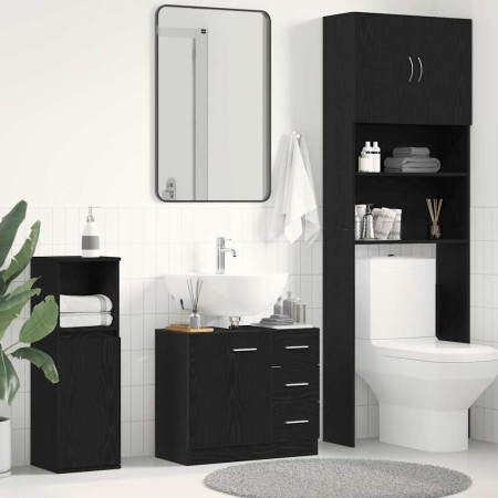 Mueble para lavabo de roble negro 63x30x54 cm en Muebles de baño | Comprar online en Foro24