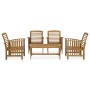 Gartenmöbel-Set 5-teilig aus massivem Akazienholz von vidaXL, Gartensets - Ref: Foro24-3057974, Preis: 371,30 €, Rabatt: %