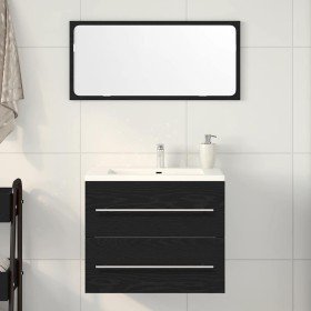 Mueble de baño para lavabo de roble negro 60x38,5x48 cm en Muebles de baño | Comprar online en Foro24