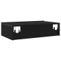 Mueble de TV con luces LED Roble Negro 60x35x15,5 cm