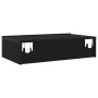 Muebles de TV con luces LED (2 unidades), roble negro, 60 x 35