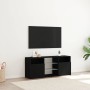 Mueble de TV con luces LED roble negro 120x30x50 cm en Muebles TV | Comprar online en Foro24