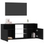 Mueble de TV con luces LED roble negro 120x30x50 cm en Muebles TV | Comprar online en Foro24