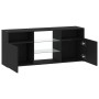 Mueble de TV con luces LED roble negro 120x30x50 cm en Muebles TV | Comprar online en Foro24