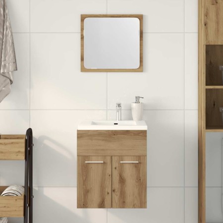 Juego de muebles baño 2 piezas madera ingeniería roble artisan en Muebles de baño | Comprar online en Foro24